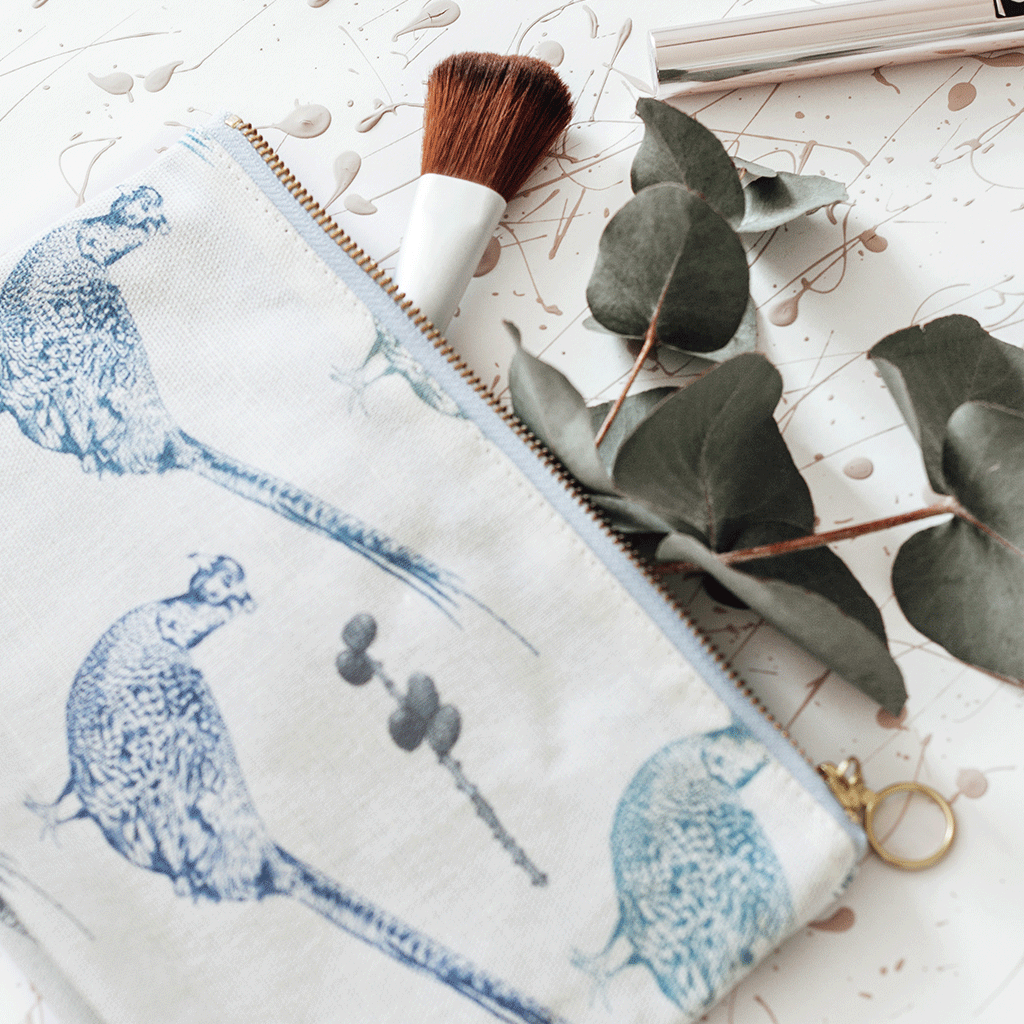 Stil Haven Pheasant Bird Print Make Up Bag