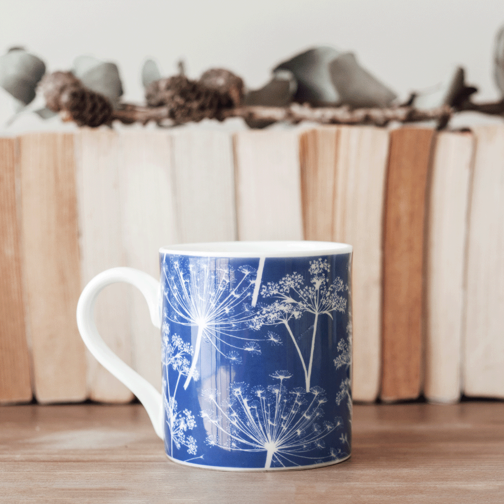 Stil Haven blue cow parsley fine bone china mug.png