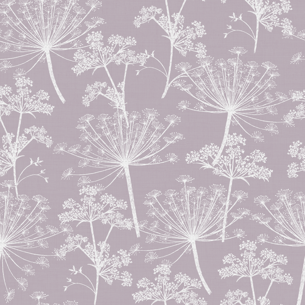 Stil Haven Non Woven Lilac Cow Parsley Wallpaper