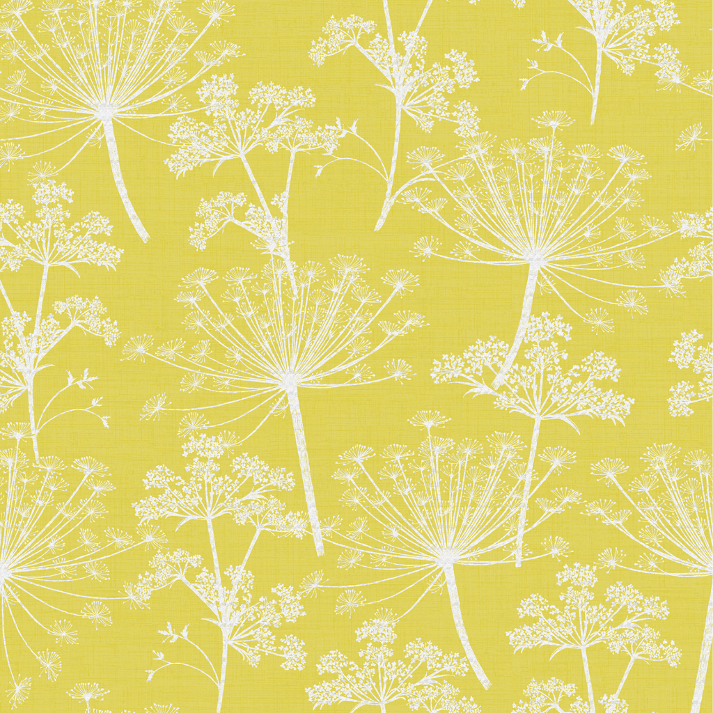Stil Haven Non Woven Citrine Cow Parsley Wallpaper