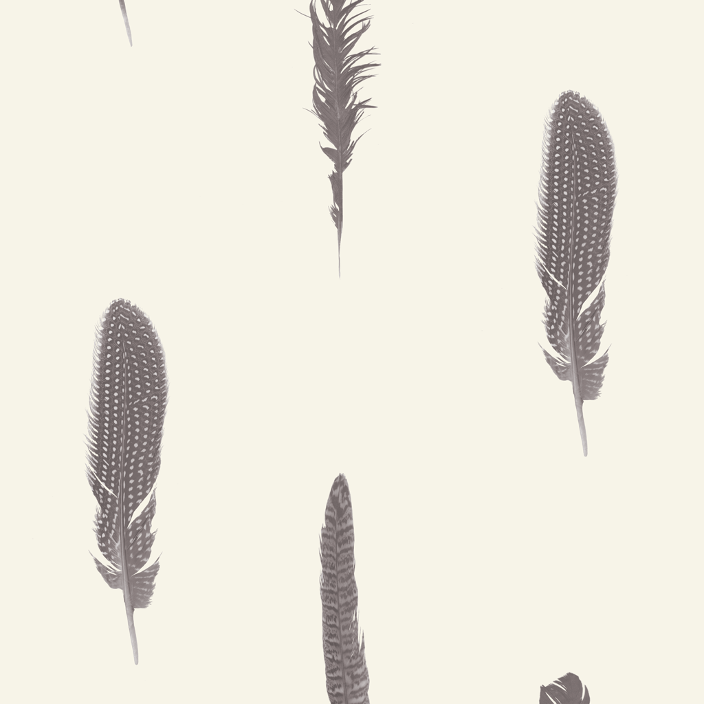 Stil Haven Non Woven Cream Feather Print Wallpaper