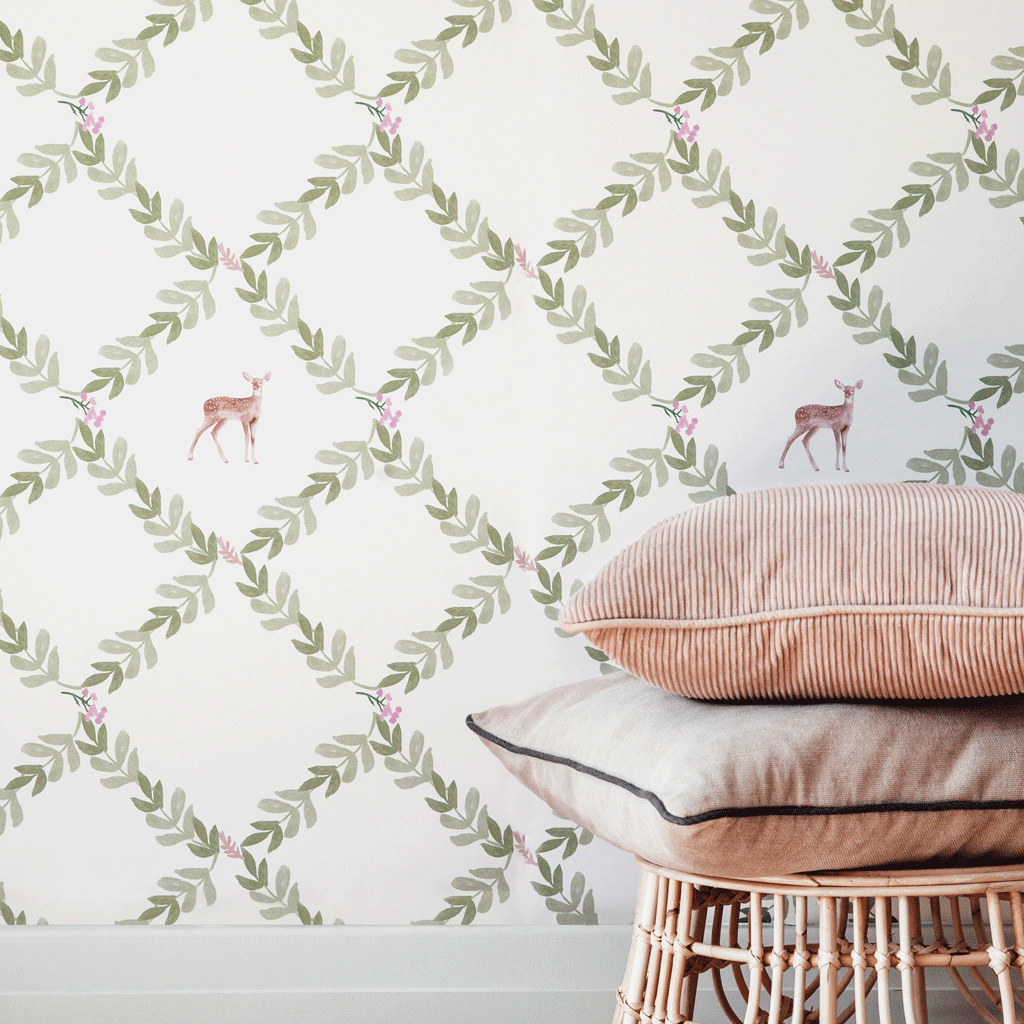 Stil Haven fern leaf trellis deer wallpaper.png