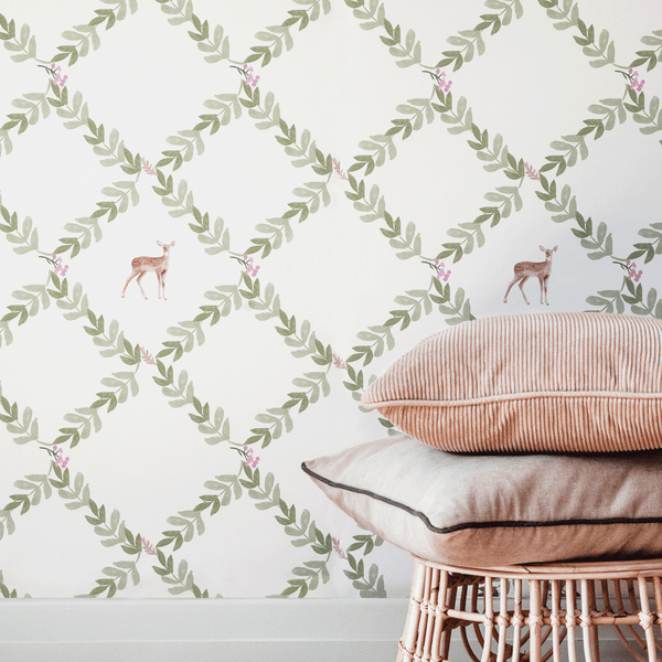 Stil Haven fern leaf trellis deer wallpaper.png