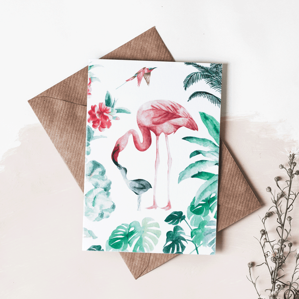 Stil Haven flamingo greeting card