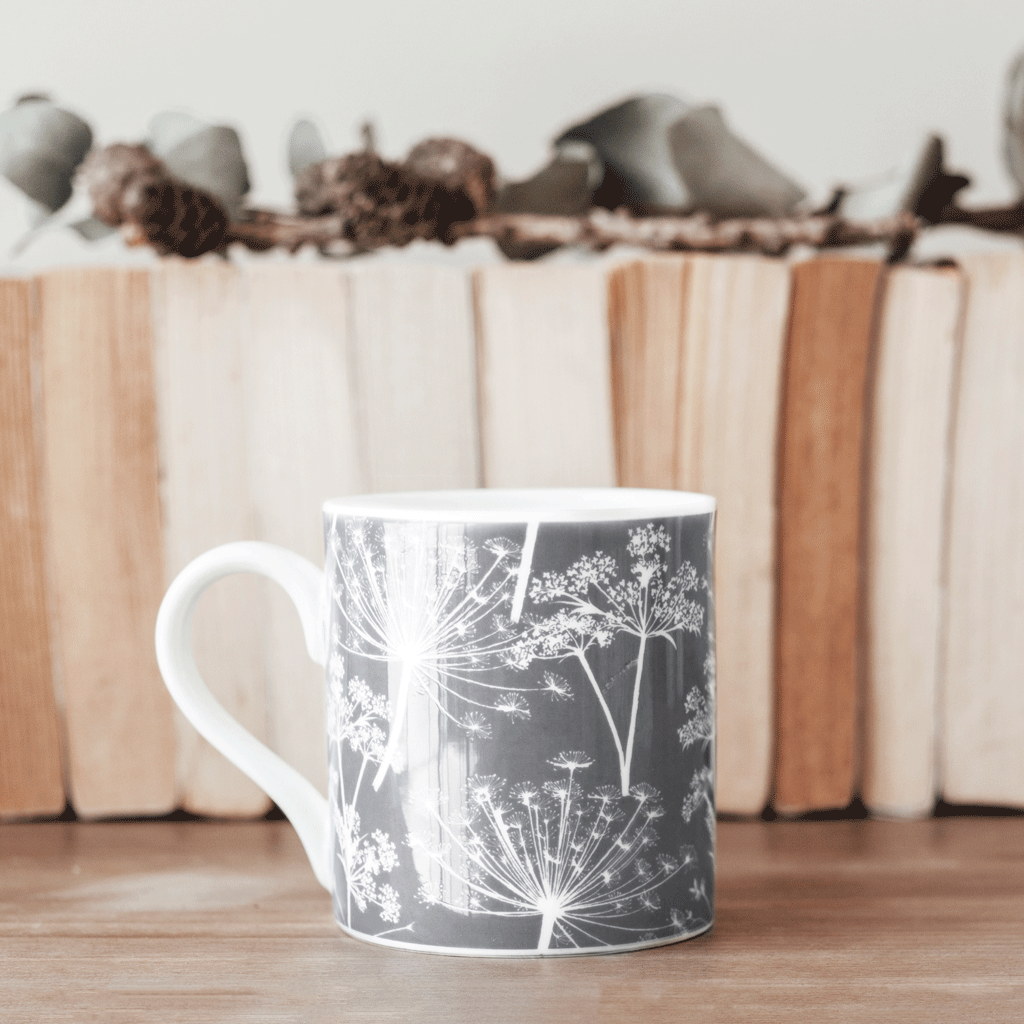 Stil Haven grey cow parsley fine bone china mug.png