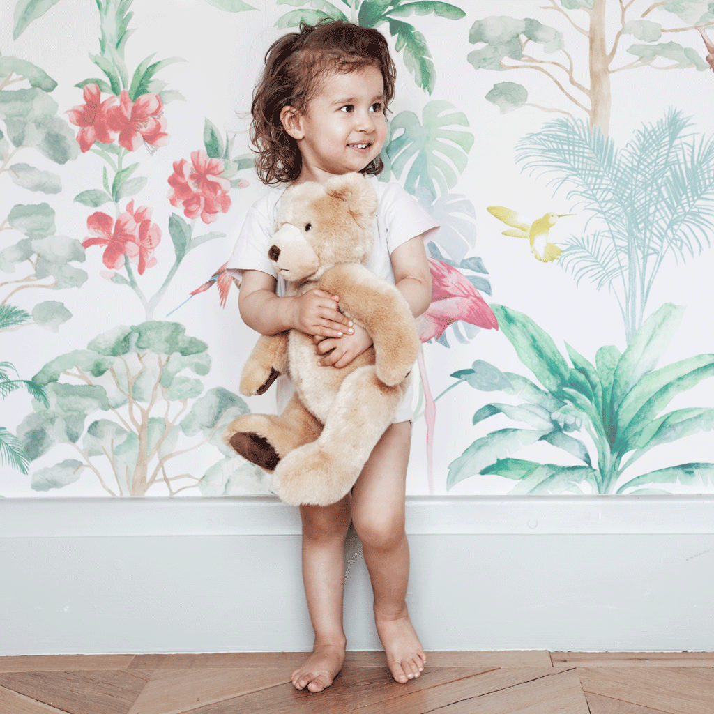 Stil Haven nova tropical flamingo wallpaper for nursery