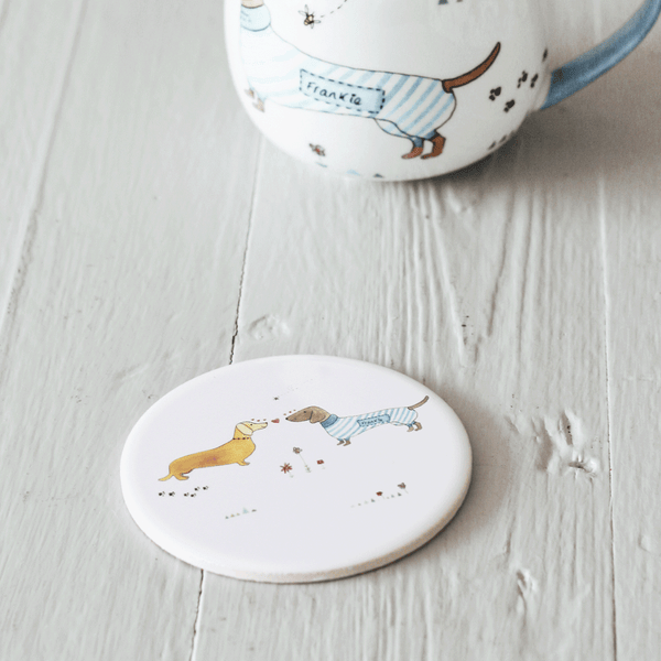 Stil Haven fine bone china biscuit sausage dog coaster.png
