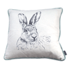 hare rabbit grey white cushion country home cushion - stil haven