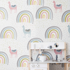 stil haven llamas and rainbows wallpaper kids room nursery