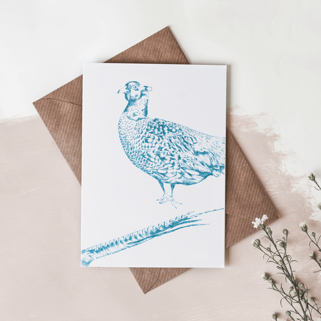 stil haven pheasant greeting card