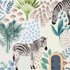 stil haven zebra print wallpaper nursery and kids room