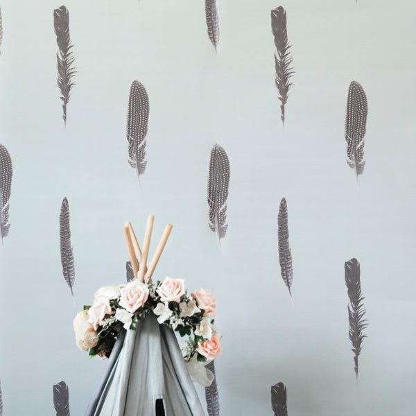Stil Haven feather print farrow and ball wallpaper
