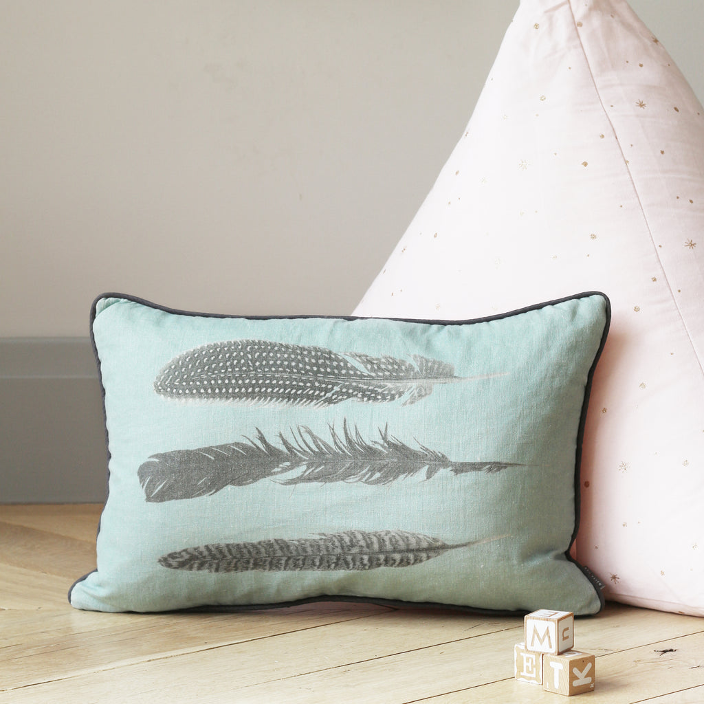 feather print cushion - stil haven