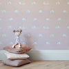 stil haven blush baby swan wallpaper for nursery